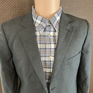 BROOKS BROTHERS Mens‎ BrooksEase Wool USA Blazer Jacket Sport Coat Black SZ 40S
